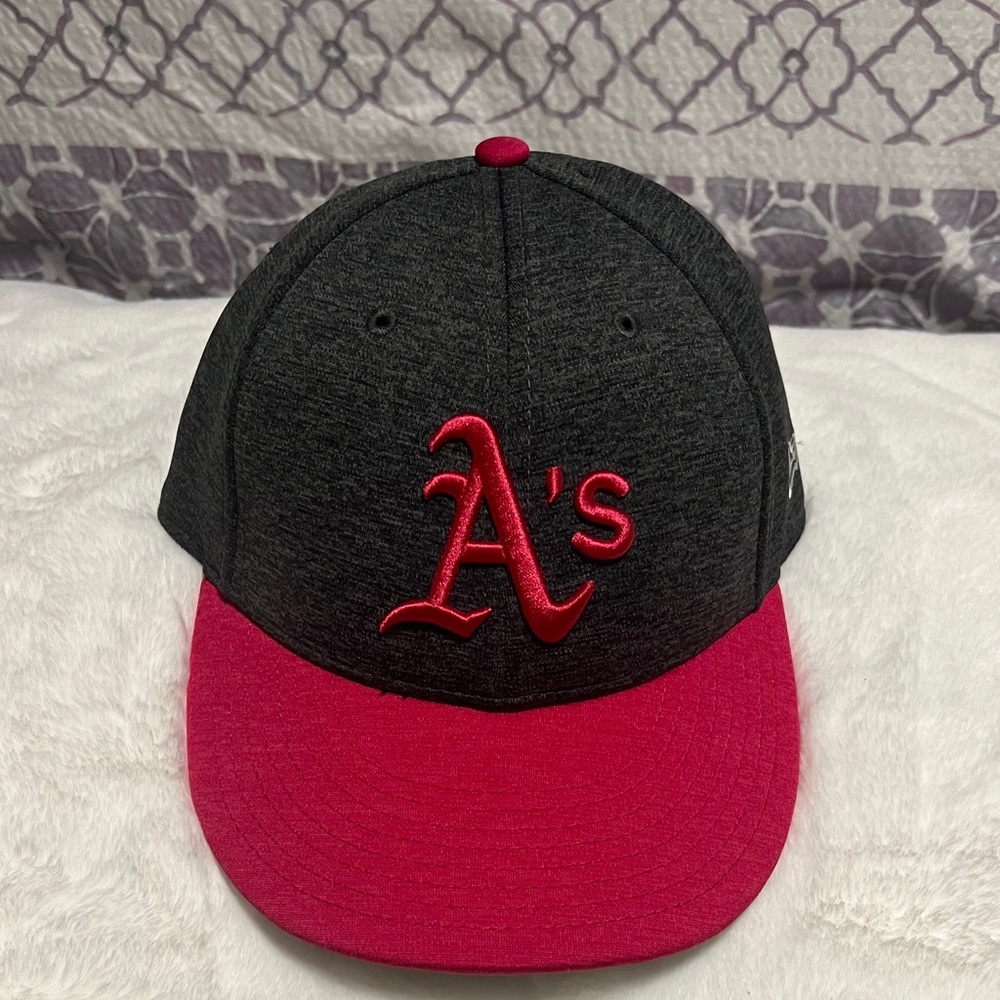 A's dark gray and pinkBaseball Cap